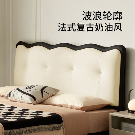 Gujia Home Home French Stoffbett Zweites Bett Doppelbett Feenbett Technologie Stoffbett B653 Weiß 1,8+M0081+7836g*2