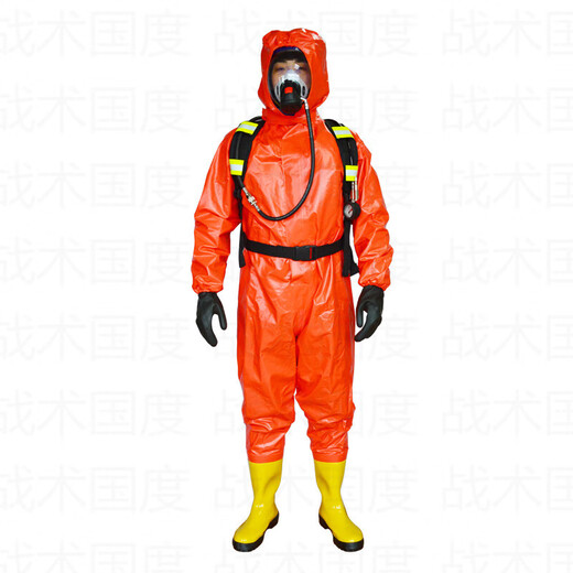 Tactics Nation Light Chemical Protective Suit Fire Fighting One-piece Acid and Alkali Resistant Anti-virus Suit Biochemical Light Full Body Semi-enclosed Rubber Protective Suit 43 Codes