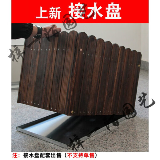 Carbonized flower box anti-corrosion wood structure anti-corrosion wood rectangular balcony vegetable planting box barrel outdoor terrace set length, width and height 100*50*40 thick 1.2 large
