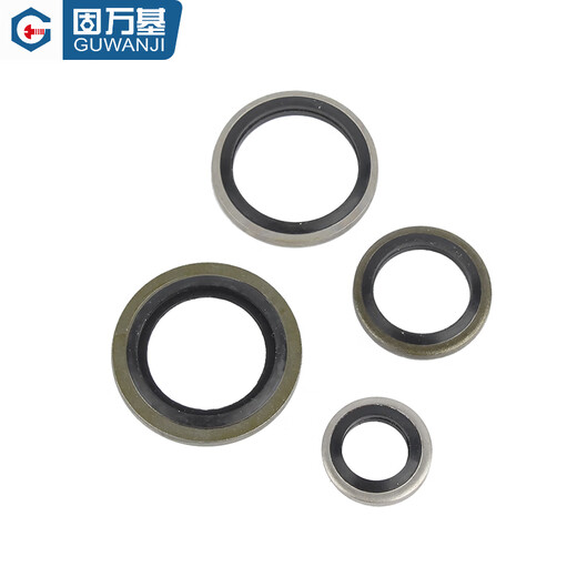 Guwanji JB982 combination gasket gasket nitrile metal gasket seal ring oil pipe screw seal oil seal 6-16 small repair kit set (100 pieces)