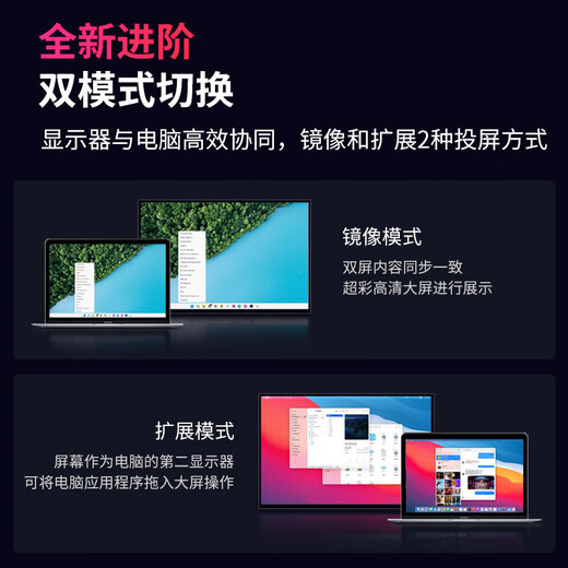 Vichensi OLED self-illuminating 4K portable display external mobile phone computer notebook Macbook/Ps5/Switch office game design professional extended secondary screen 15.6-inch OLED 4K 16 9 touch SU15TO