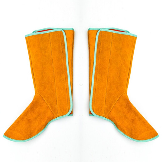 Welder cowhide foot protection anti-scalding and high temperature resistance foot protection labor protection wear-resistant leg foot protection