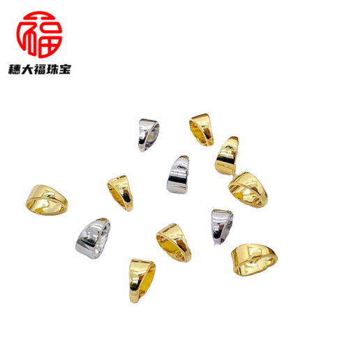 Fat Donglai same style pt950 platinum buckle head 18k gold pendant melon seed buckle removable platinum rose gold pearl Au melon seed buckle small size