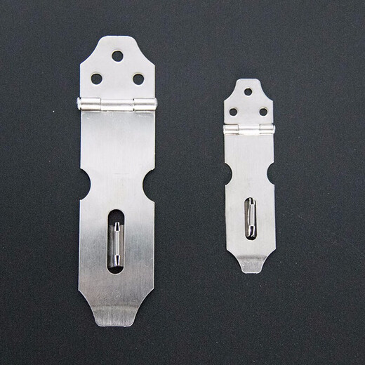 Jinguluo KCAA-561 stainless steel lock anti-theft door buckle door nose latch padlock hasp lock plate lock plate lock padlock (with screws) 4 inches (large size 2)