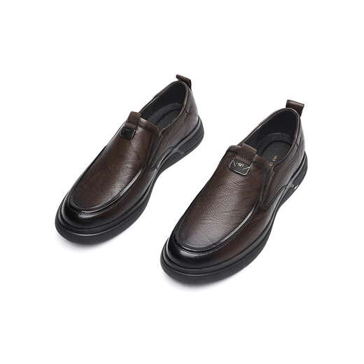 Red Dragonfly Men's Shoes New Business Casual Leather Shoes Commuting Men's Shoes Soft Sole Dad Shoes WTA33105 Brown 39