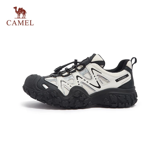 Camel (CAMEL) ugly hiking shoes for women, thick-soled sports casual shoes, outdoor fashionable hiking shoes L24S076620m/silver/black 37