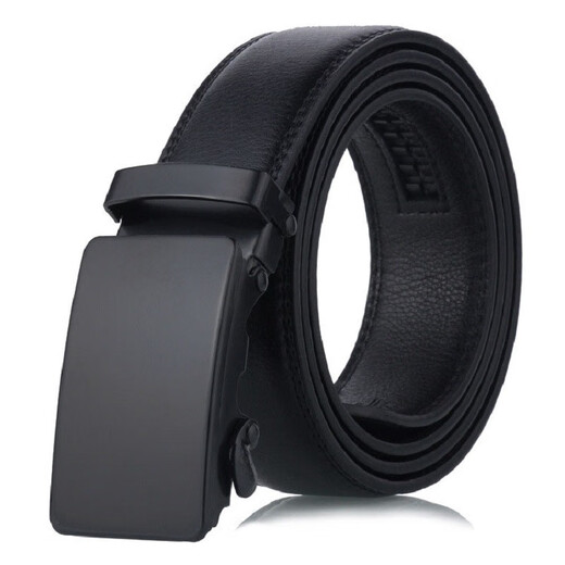 Pengjing Father's Day gift belt men's business young and middle-aged men's belt automatic buckle fashion black surface simple versatile belt