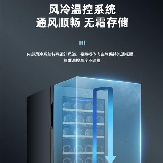 WINDELN Wendell red wine cabinet compressor constant temperature wine cabinet household mini small moisturizing tea cigar storage refrigerator compressor air-cooled wooden shelf 31 bottles