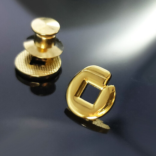 Taiwan Art China Construction Bank emblem, company emblem, CCB brooch, bank badge, badge, CCB suit collar pin, custom-made CCB (real gold-plated card deduction)