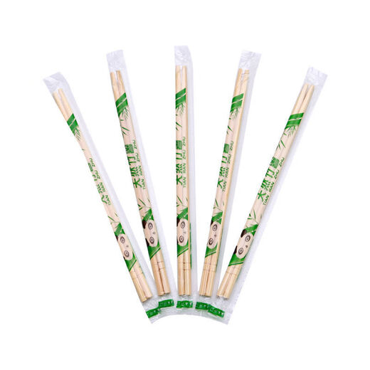 Iron Helper Disposable Chopsticks Hygienic Home Restaurant Commercial Disposable Chopstick Head Takeaway Packaging Hygienic Bamboo Chopsticks Wholesale Diameter 5.0mm*Length 19.5cm 500 pairs