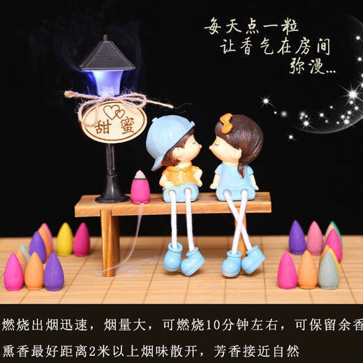 Mewai (incense burner) reverse flow incense tower incense creative ornaments aromatherapy household reverse flow incense grains toilet deodorizing incense 55 grains + I Longmen mixed fragrance