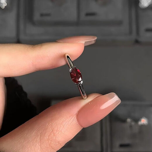 Meibishi retro ruby ring for women, exquisite medieval style super flash tanzanite, versatile retro light luxury unisex ring, red diamond ring - open