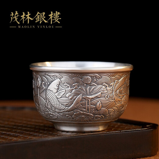 Maolin Yinlou Silver Pot Pure Silver 999 Teapot Home Tea Ceremony Kung Fu Tea Set Fair Cup Tea Cup Succeeding Years Suit