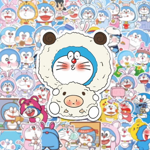 Doraemon mobile phone stickers cartoon cute jingle cat doraemon mobile phone case laptop waterproof diy stickers 20 random pictures