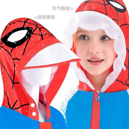 Disney children's raincoat poncho boy school bag thickened cartoon kindergarten primary school student raincoat