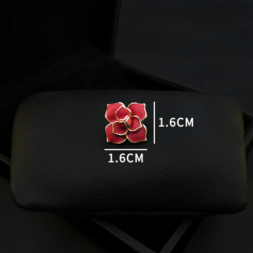 Lingchuan enamel flower brooch, men's and women's suit collar button collar pin, sweater corsage accessories, gold edge deep blue