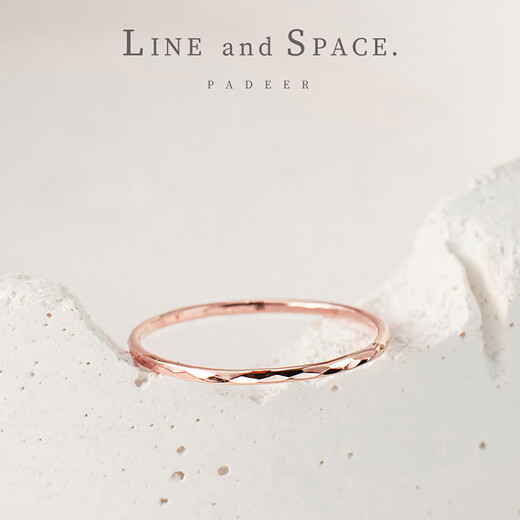 Fat Donglai's same style 14K gold-filled faceted rose gold ring, very thin knuckle tail ring for female best friend, little finger ring, US No. 7#