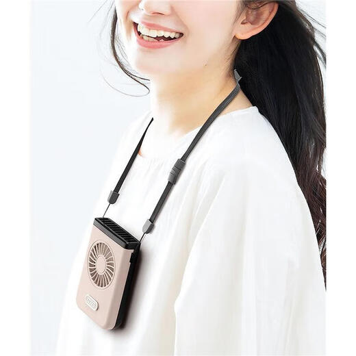 TOFFY Japan direct mail portable handheld fan hands-free USB rechargeable multi-speed air volume adjustment mini wireless fan with LED light FN03 (navy blue)