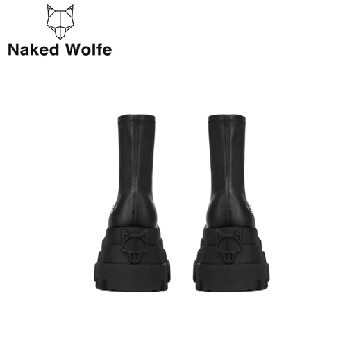 Nackte Wolfe/freche Martin-Stiefel für Frauen mit mittlerer Röhrenhöhe, die neue Frauenstiefel mithilfe von Nakedwolfe Black 36 schlägen. 36