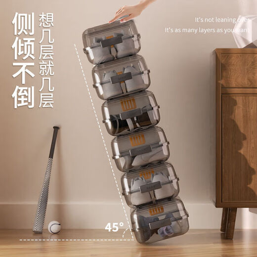 Shoe box storage box, household shoe storage artifact, plastic transparent men's and women's dormitory shoe cabinet, thickened and moisture-proof, 1 trial thickened shoe box, fragrance tablets + drying tablets set