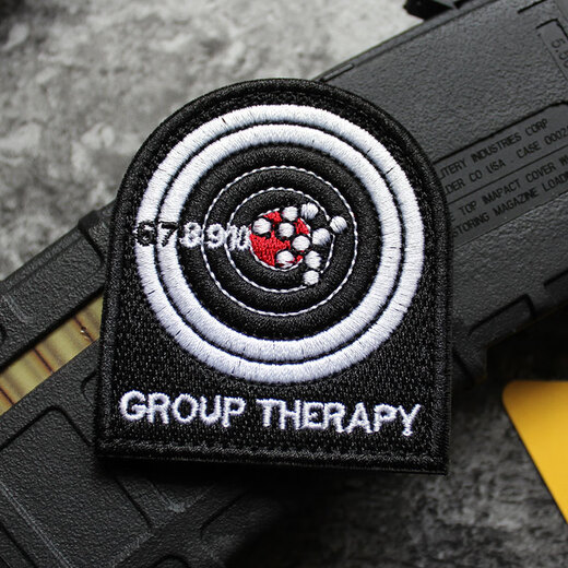 Target embroidery Velcro armband military fan outdoor backpack jacket with morale patch GROUP THERAPY