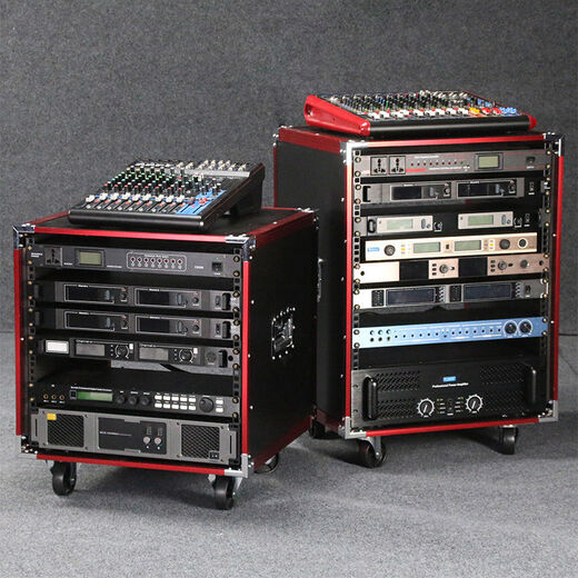 E.F.VSLON10U cabinet 12u flight case 16UKTV shelf audio amplifier equipment cabinet 6u8u stage machine 16U red aluminum reinforcement + 1 pallet