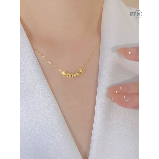 Ji Yuyou transfer bead necklace women's new trendy light luxury gift Internet celebrity temperament versatile niche design clavicle chain necklace gold necklace