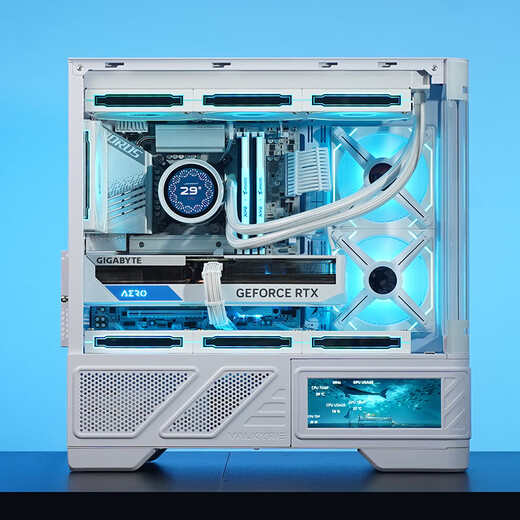 AMD Ryzen 9600X/9700X/7800X3D computer host 5060TI/9070XT/5070TI graphics card complete desktop assembly machine Valkyrie VK03M white DIY fourteen R9 9950X3D丨RTX5080