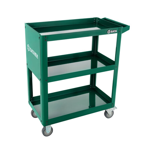 SATA Tool Cart Auto Repair Plastic Three-Layer Cart Multi-Function Workshop Mobile Parts Cart 95222A 95222B/Two-Layer Parts Tool Cart