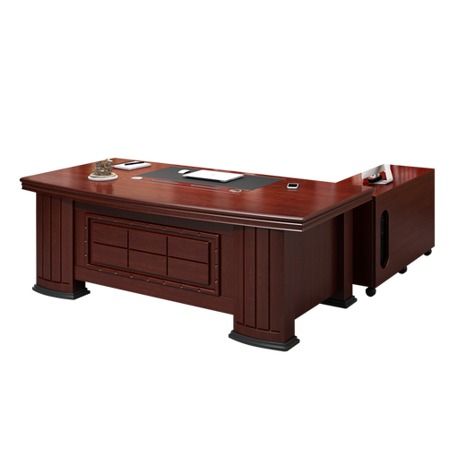 Li Lun Boss desk office desk and chair combination Chinese style office furniture simple executive desk 10# 1.8m table + A chair