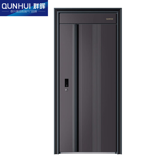 群晖QUNHUI精品安全门甲级防盗门家用进户门防撬入户门大屏可视智能锁 QH-F8805单门+大屏可视智能锁