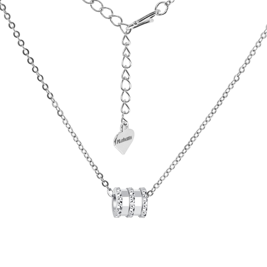 Pt.Charm platinum pendant chain set for women PT950 small waist light luxury niche design clavicle chain platinum necklace for wife, about 43+2.5cm long 3.9-4.0 grams in stock