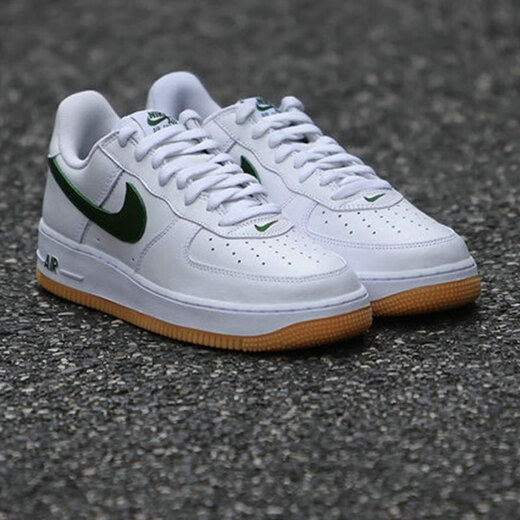 Nike (Nike) zapatos para hombres Summer New Air Force 1 Air Force No. 1 Sneakers Low Top Lightweight Breatable Casual FD7039-101 AF1 White and Green 42.5