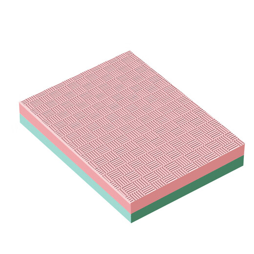 平衡瑜伽垫平板支撑垫健腹轮跪垫便携式家用健身核心训练运动垫 灰蓝双色 长宽厚50*40*4cm