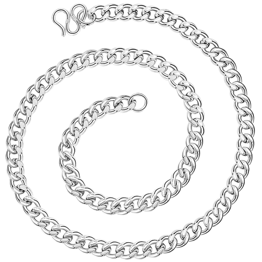 Platinum Cuban Necklace Bag PT950 Men's Versatile Platinum Bag 999yin Necklace Sensitive Chain PT279 Engraved Exquisite Cuban Chain About 6mm Diameter