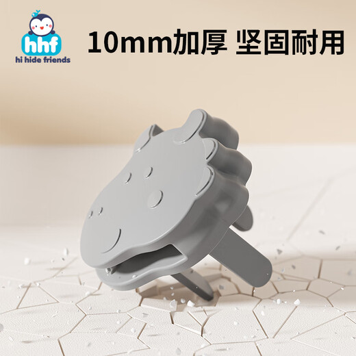 HIHIDEFRIENDS children's anti-shock socket protective cover protective safety plug baby plug plug board jack power switch protective cover high-grade gray-12 pieces