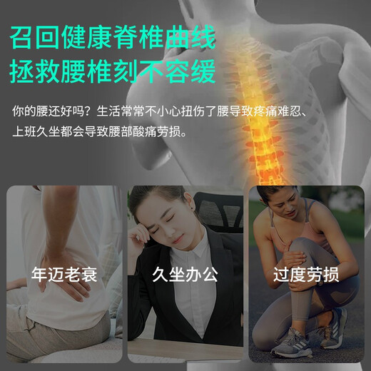 Bina lumbar and cervical traction correction leg pulling artifact home fitness equipment lumbar disc stretcher upside down inversion machine basic stretching model thickened breathable back panel + safety protection