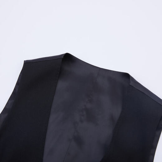 雅戈尔（YOUNGOR）西服马夹男五粒单排扣修身版羊毛混纺不易皱易打理商场同款 黑色 XL 180/100A