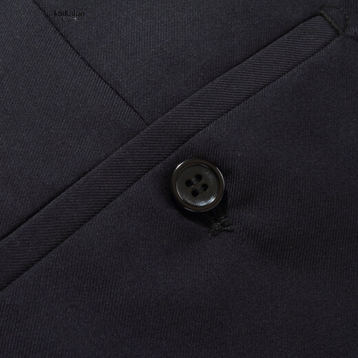 Kaduton trousers men's casual formal wear large size micro-elastic business solid color straight trousers for young and middle-aged fashion versatile slim trousers black 4XL (36)