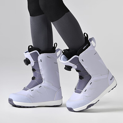 NOBADAY New Year of the Snake snowboard shoes for men and women, waterproof and warm, professional shock-absorbing anti-ski boots, fashionable, elegant white 37