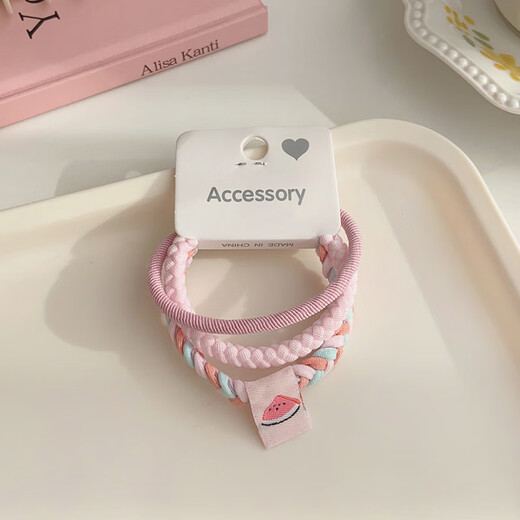 Jiuvia headband does not hurt the hair, high elasticity and durability, rubber band, ponytail hair tie, durable hair rope headwear JYFQ129 blue 3-piece set