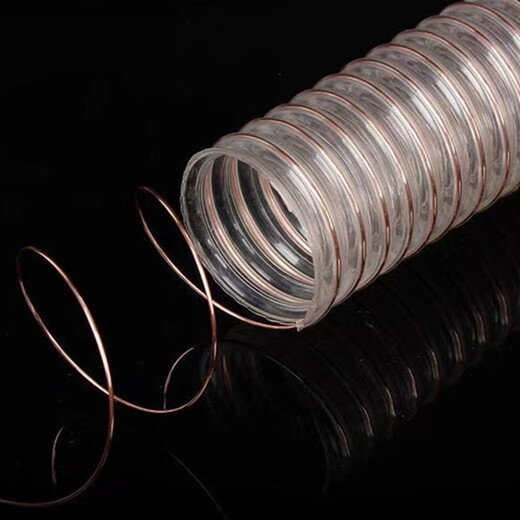 Jingbang pu polyurethane air duct copper-plated steel wire hose transparent vacuum pipe woodworking sawdust industrial corrugated pipe ventilation pipe inner diameter 160mm* wall thickness 1.5mm