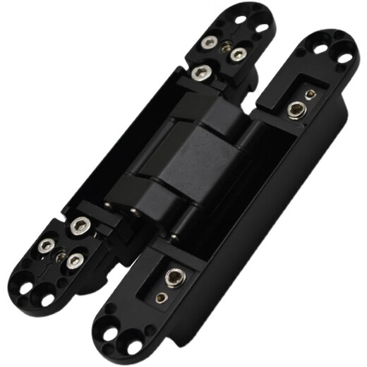 XMSJ Custom Invisible Door Scharnier versteckte verborgene Türscharnier versteckte dreidimensionale verstellbare Kreuzhölzertürtür Offen versteckte Türscharnier Zinklegierung Schwarz Gold FT9905 Stummschloss Körper 3D Hidden Scharnier Single Price