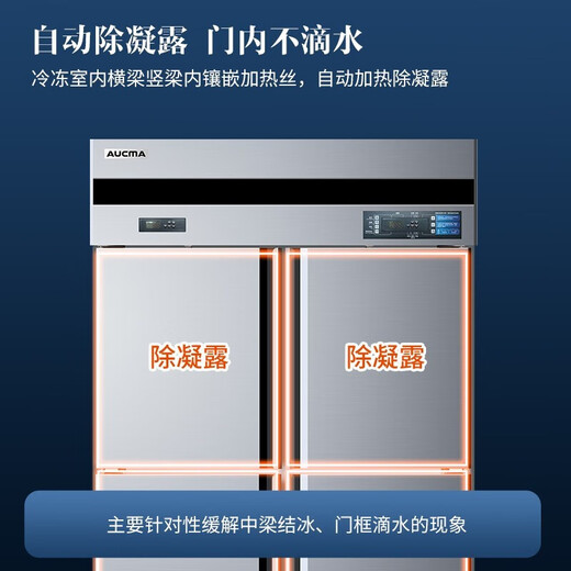 澳柯玛（AUCMA）风冷无霜商用冰冰箱四门大容量冰箱商用无霜风冷厨房冰柜立式双温六门冰柜 【风冷无霜】1390升 双温六门 上冷冻+下冷藏