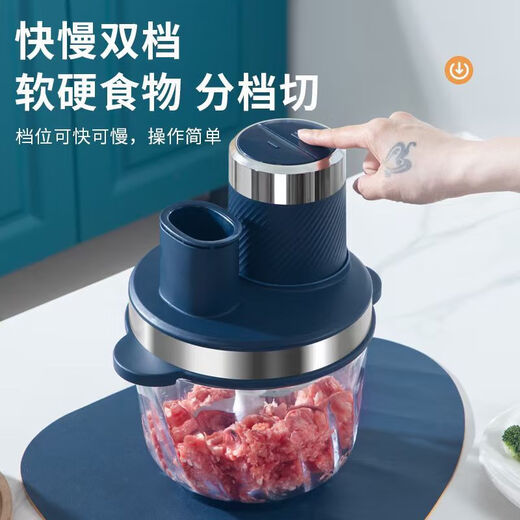 Meat grinder, garlic pounder, food-grade household electric meat grinder, fully automatic mixer, multi-function grinder, food-grade grinder