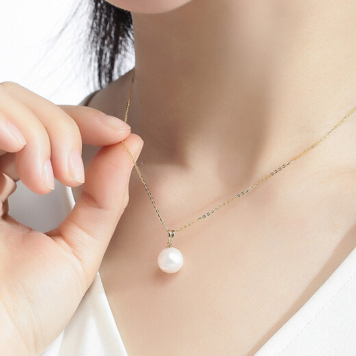 Ming brand jewelry 18K gold color gold pearl treasure pendant pendant gift for women CSC0084 pricing about 0.17-0.22 grams K yellow style