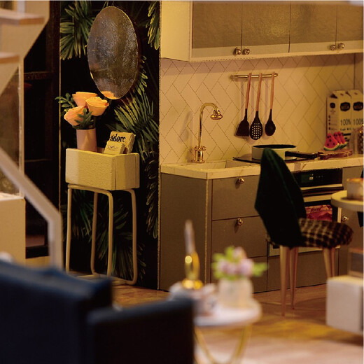 My house DIY cabin cozy time handmade small house wooden model house decompression toys Christmas gifts for women