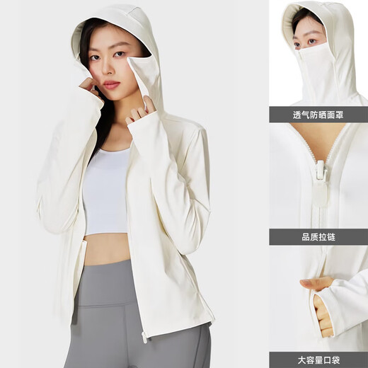 Camel (CAMEL) Originalgarn, eisempfindlich, schnell trocknend, atmungsaktiv, Eva-Hutkrempe, Damen-Sonnenschutzkleidung 724BZ0L0004 Raw Jade White L