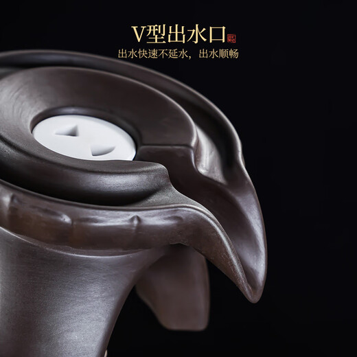 Yuanhe Zisha automatic tea set set household light luxury high-end stone grinding rotating teapot Kung Fu tea cup lazy tea making artifact