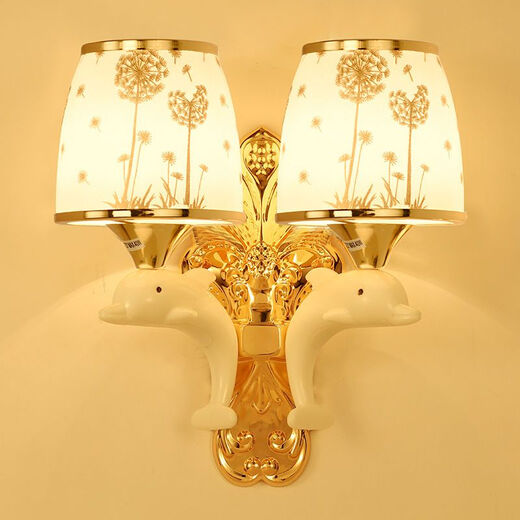 Yaotian remote control dimming wall lamp bedroom bedside lamp LED living room wall lamp hotel hotel stair corridor aisle lamp BD023-single head-glass led warm light without switch